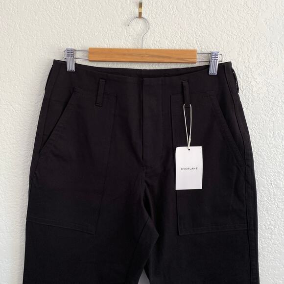 NWT Everlane Bi-Stretch Utility Pant Black Straight Leg High Rise Stretch Pant 4 - Picture 8 of 15